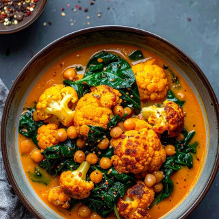 Květákové kari s cizrnou