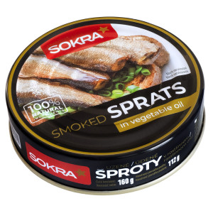 Uzené šproty v rostlinném oleji 160g