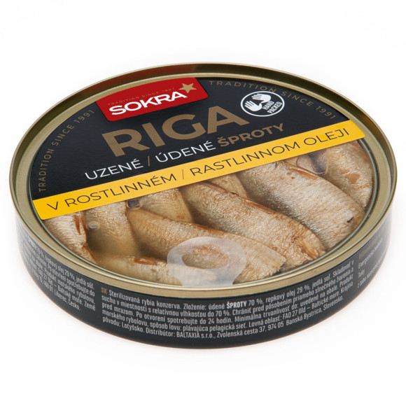Uzené šproty RIGA v rostlinném oleji 120g