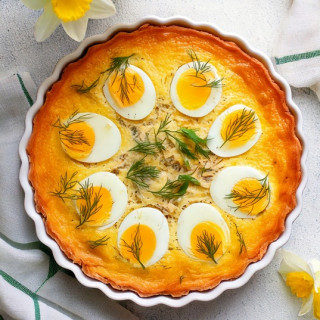 Slaný koláč s tuňákem